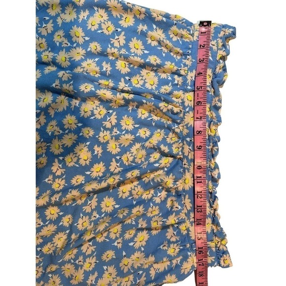 Who What Wear Blue Daisy Print Skirt Women's Size XL (No Belt) - Picture 12 of 12